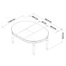 Premier Collection Hampstead Two Tone 4-6 Extension Dining Table - Grade A3 - Ref #0562