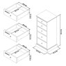 Premier Collection Ashby White 5 Drawer Tall Chest - Grade A3 - Ref #0574