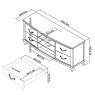Premier Collection Montreux Grey Washed Oak & Soft Grey Entertainment Unit - Grade A3 - Ref #0578