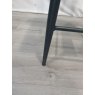 Gallery Collection Cezanne - Grey Velvet Fabric Bar Stool with Black Legs (Single) - Grade A3 - Ref #0558