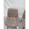 Gallery Collection Seurat - Tan Faux Suede Fabric Chairs with Black Legs (Pair) - Grade A3 - Ref #0583