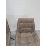 Gallery Collection Seurat - Tan Faux Suede Fabric Chairs with Black Legs (Pair) - Grade A3 - Ref #0583