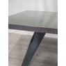 Gallery Collection Hirst Grey Painted Tempered Glass 6 Seater Dining Table with Grey Base - Grade A3 - Ref #0631