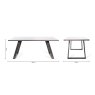 Gallery Collection Hirst Grey Painted Tempered Glass 6 Seater Dining Table with Grey Base - Grade A3 - Ref #0631