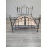 Headboards & Bedsteads Collection Chloe Black & Shiny Nickel Bedstead Double 135cm - Grade A3 - Ref #0640