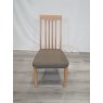 Premier Collection Bergen Oak Slat Back Chair - Black Gold Fabric (Single) - Grade A2 - Ref #0646