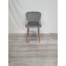 Gallery Collection Cezanne - Grey Velvet Fabric Bar Stool with Gold Legs (Single)  - Grade A3 - Ref #0669