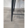 Gallery Collection Cezanne - Grey Velvet Fabric Bar Stool with Black Legs (Single) - Grade A3 - Ref #0670