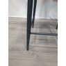 Gallery Collection Cezanne - Grey Velvet Fabric Bar Stool with Black Legs (Single) - Grade A3 - Ref #0670