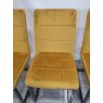 Gallery Collection Lewis - Mustard Velvet Fabric with Black Frame (4 Chairs) - Grade A3 - Ref #0627