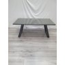 Gallery Collection Hirst Grey Painted Tempered Glass 6 Seater Dining Table with Grey Base - Grade A3 - Ref #0728
