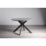 Gallery Collection Hirst Grey Painted Tempered Glass 4 Seater Dining Table with a Black Base - Grade A3 - Ref #0729