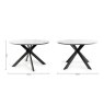 Gallery Collection Hirst Grey Painted Tempered Glass 4 Seater Dining Table with a Black Base - Grade A3 - Ref #0729