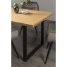 Gallery Collection Ramsay Oak Melamine 6 Seater Dining Table with U Shape Black Legs - Grade A3 - Ref #0739