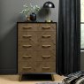 Signature Collection Sienna Fumed Oak & Peppercorn 5 Drawer Chest - Grade A3 - Ref #0752