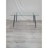 Gallery Collection Martini Clear Tempered Glass 6 Seater Dining Table with Black Legs - Grade A3 - Ref #0584