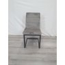 Gallery Collection Lewis - Grey Velvet Fabric Chair with Black Frame (Single) - Grade A3 - Ref #0510