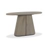 Signature Collection Vega Grey Oiled Oak & Peppercorn Oval Console Table