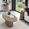 Signature Collection Vega Grey Oiled Oak & Peppercorn Oval Console Table