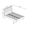 Premier Collection Larsen Scandi Oak & Soft Grey Slatted Double Bed Frame 135cm