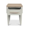 Premier Collection Larsen Scandi Oak & Soft Grey 1 Drawer Bedside Table