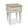 Premier Collection Larsen Scandi Oak & Soft Grey 1 Drawer Bedside Table