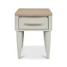 Premier Collection Larsen Scandi Oak & Soft Grey 1 Drawer Bedside Table