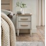 Premier Collection Larsen Scandi Oak & Soft Grey 2 Drawer Bedside Table