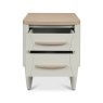 Premier Collection Larsen Scandi Oak & Soft Grey 2 Drawer Bedside Table