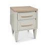 Premier Collection Larsen Scandi Oak & Soft Grey 2 Drawer Bedside Table