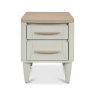 Premier Collection Larsen Scandi Oak & Soft Grey 2 Drawer Bedside Table