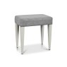 Premier Collection Larsen Scandi Oak & Soft Grey Stool - Grey Fabric