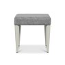 Premier Collection Larsen Scandi Oak & Soft Grey Stool - Grey Fabric