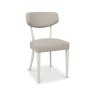 Premier Collection Larsen Soft Grey Upholstered Chair - Grey Bonded Leather (Pair)