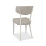 Premier Collection Larsen Soft Grey Upholstered Chair - Grey Bonded Leather (Pair)