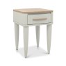 Premier Collection Larsen Scandi Oak & Soft Grey Lamp Table with Drawer