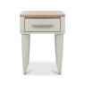 Premier Collection Larsen Scandi Oak & Soft Grey Lamp Table with Drawer