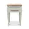 Premier Collection Larsen Scandi Oak & Soft Grey Lamp Table with Drawer