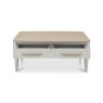 Premier Collection Larsen Scandi Oak & Soft Grey Coffee Table with Drawer