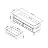 Premier Collection Larsen Scandi Oak & Soft Grey Media Unit