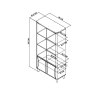 Premier Collection Larsen Scandi Oak & Soft Grey Display Unit