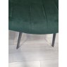 Gallery Collection Fontana - Green Velvet Fabric Chairs with Black Legs (Pair) - Grade A3 - Ref #0470