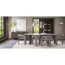 Signature Collection Duo Grey Oiled Oak 6 Seater Table with Monte Bianco Sintered Stone Top