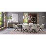 Signature Collection Duo Grey Oiled Oak 6 Seater Table with Monte Bianco Sintered Stone Top