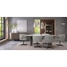 Signature Collection Duo Grey Oiled Oak 6 Seater Table with Monte Bianco Sintered Stone Top
