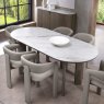 Signature Collection Duo Grey Oiled Oak 6 Seater Table with Monte Bianco Sintered Stone Top