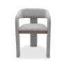 Signature Collection Duo Grey Oiled Oak Upholstered Chair - Grey Fabric (Single)