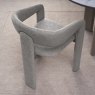 Signature Collection Duo Grey Oiled Oak Upholstered Chair - Grey Fabric (Single)