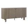 Signature Collection Duo Grey Oiled Oak Wide Sideboard with Monte Bianco Sintered Stone Top