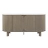 Signature Collection Duo Grey Oiled Oak Wide Sideboard with Monte Bianco Sintered Stone Top
